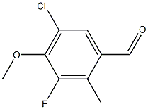 5-Chloro-3-fluoro-4-Methoxy-2-Methylbenzaldehyde, 97%, 1823049-90-6, 结构式