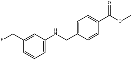 4-[[[3-(氟甲基)苯基]氨基]甲基]苯甲酸甲酯 结构式