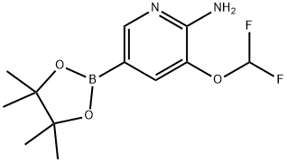 3-(difluoroMethoxy)-5-(4,4,5,5-tetraMethyl-1,3,2-dioxaborolan-2-yl)pyridin-2-aMine Struktur