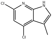 4,6-ジクロロ-3-メチル-1H-ピロロ[2,3-B]ピリジン 化学構造式