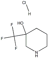 3-(トリフルオロメチル)ピペリジン-3-オール塩酸塩 化学構造式