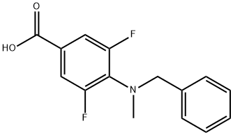 4-(苄基(甲基)氨基)-3,5-二氟苯甲酸,1404196-20-8,结构式
