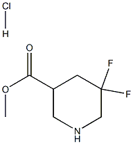 Methyl 5,5-difluoropiperidine-3-carboxylate Hydrochloride Structure