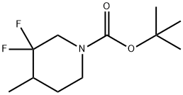 tert-butyl 3,3-difluoro-4-Methylpiperidine-1-carboxylate 化学構造式