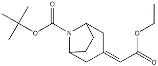tert-butyl 3-ethoxycarbonylMethylene-8-aza-bicyclo[3.2.1]octane-8-carboxylate,,结构式