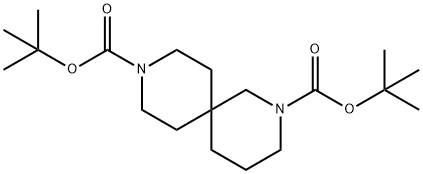 TERT-BUTYL TERT-BUTYL 2,9-DIAZASPIRO[5.5]UNDECANE-2,9-DICARBOXYLATE 化学構造式