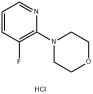 3-フルオロ-2-モルホリン-4-イルピリジン塩酸塩 化学構造式