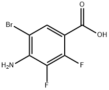 4-アミノ-5-ブロモ-2,3-ジフルオロ安息香酸 化学構造式