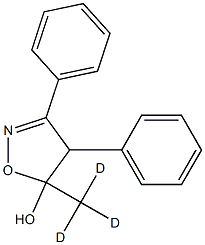 4,5-Dihydro-5-Methyl-d3-3,4-diphenyl-5-isoxazolol,,结构式