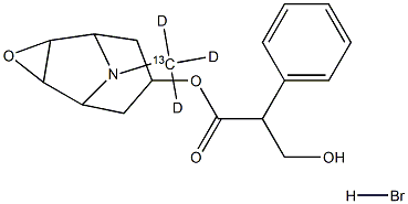 ScopolaMine-13C, d3 HydrobroMide Structure