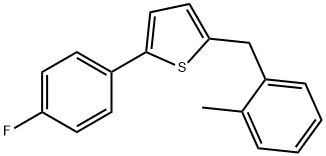 2-(4-fluorophenyl)-5-(2-Methylbenzyl)thiophene Structure