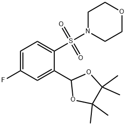 4-((4-氟-2-(4,4,5,5-四甲基-1,3-二噁戊环-2-基)苯基)磺酰)吗啉, 1704069-32-8, 结构式