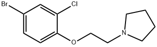 1-(2-(4-ブロモ-2-クロロフェノキシ)エチル)ピロリジン 化学構造式