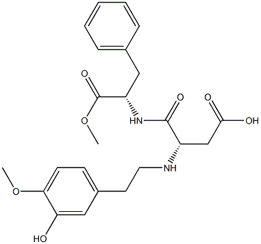 (S)-3-(3-hydroxy-4-MethoxyphenethylaMino)-4-((S)-1-Methoxy-1-oxo-3-phenylpropan-2-ylaMino)-4-oxobutanoic acid Struktur