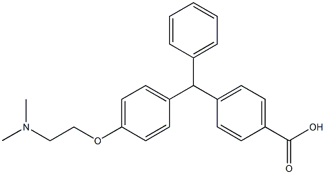 4-((4-(2-(DiMethylaMino)ethoxy)phenyl)(phenyl)Methyl)benzoic acid 结构式