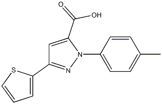 1-(4-Methylphenyl)-3-(2-thienyl)-1H-pyrazole-5-carboxylic acid Structure