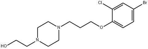 2-(4-(3-(4-broMo-2-chlorophenoxy)propyl)piperazin-1-yl)ethanol Structure