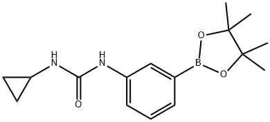 1-环丙基-3-(3-(4,4,5,5-四甲基-1,3,2-二硼戊环-2-基)苯基)脲 结构式