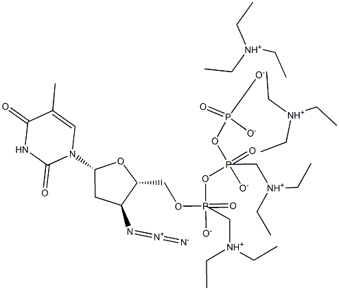 3'-Azido-3'-deoxythyMidine 5'-Triphosphate TriethylaMMoniuM Salt 化学構造式