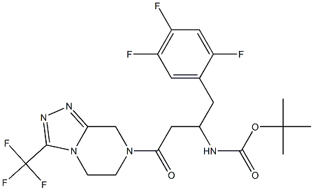 4-BOC 西他列汀消旋体, , 结构式