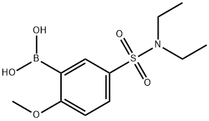 (5-(N,N-ジエチルスルファモイル)-2-メトキシフェニル)ボロン酸 化学構造式