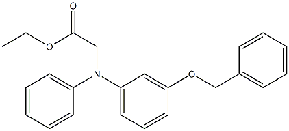N-[3-(Benzyloxy)phenyl]anilinoacetic acid ethyl ester,,结构式