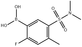 (5-(N,N-二甲基氨磺酰)-2-氟-4-甲基苯基)硼酸,1704121-40-3,结构式