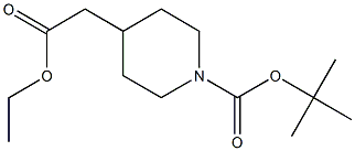 tert-butyl 4-(2-ethoxy-2-oxoethyl)piperidine-1-carboxylate 化学構造式