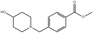 4-((4-ヒドロキシピペリジン-1-イル)メチル)安息香酸メチル 化学構造式