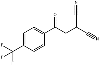 2-(2-Oxo-2-(4-(trifluoromethyl)phenyl)ethyl)malononitrile Struktur