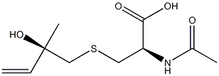 (R,S)-N-Acetyl-S-(2-hydroxy-2-Methyl-3-buten-1-yl)-L-cysteine 化学構造式