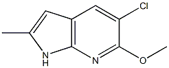 5-Chloro-6-Methoxy-2-Methyl-7-azaindole,,结构式