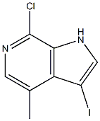 7-Chloro-3-iodo-4-Methyl-6-azaindole,,结构式