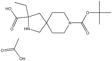 8-叔丁基3-乙基2,8-二氮杂螺[4.5]癸烷-3,8-二羧酸酯乙酸酯 结构式