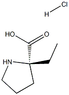 (S)-2-ethylpyrrolidine-2-carboxylic acid hydrochloride Struktur