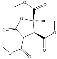 (2R,3S)-triMethyl 2-Methyl-5-oxotetrahydrofuran-2,3,4-tricarboxylate Structure