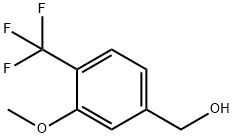 3-メトキシ-4-(トリフルオロメチル)ベンジルアルコール 化学構造式