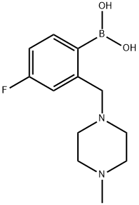 4-氟-2-((4-甲基哌嗪-1-基)甲基)苯基硼酸 结构式