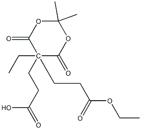 diethyl 3,3'-(2,2-diMethyl-4,6-dioxo-1,3-dioxane-5,5-diyl)dipropanoate,2070015-38-0,结构式