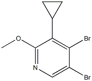 4,5-dibroMo-3-cyclopropyl-2-Methoxypyridine Struktur