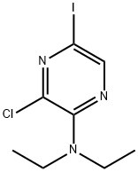 3-クロロ-N,N-ジエチル-5-ヨードピラジン-2-アミン 化学構造式