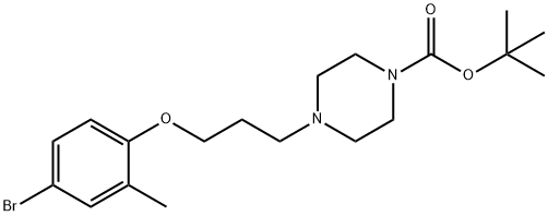 tert-butyl 4-(3-(4-broMo-2-Methylphenoxy)propyl)piperazine-1-carboxylate Structure