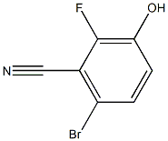 6-broMo-2-fluoro-3-hydroxybenzonitrile Structure