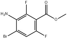 3-アミノ-4-ブロモ-2,6-ジフルオロ安息香酸メチル 化学構造式