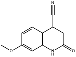 7-Methoxy-2-oxo-1,2,3,4-tetrahydroquinoline-4-carbonitrile Structure