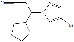 3-(4-broMo-1H-pyrazol-1-yl)-3-cyclopentylpropanenitrile Structure