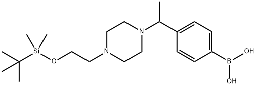 (4-(1-(4-(2-((tert-butyldiMethylsilyl)oxy)ethyl)piperazin-1-yl)ethyl)phenyl)boronic acid|(4-(1 - (4-(2 - ((叔丁基二甲基甲硅烷基)氧基)乙基)哌嗪-1 - 基)乙基)苯基)硼酸