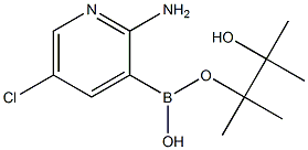 2-氨基-5-氯吡啶-3-基硼酸频哪酯, , 结构式