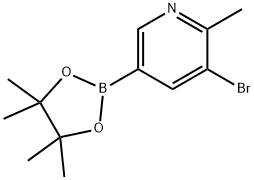 3-BROMO-2-METHYL-5-(4,4,5,5-TETRAMETHYL-1,3,2-DIOXABOROLAN-2-YL)PYRIDINE Structure