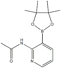 N-(3-(4,4,5,5-四甲基-1,3,2-二氧杂环戊硼烷-2-基)吡啶-2-基)乙酰胺, , 结构式